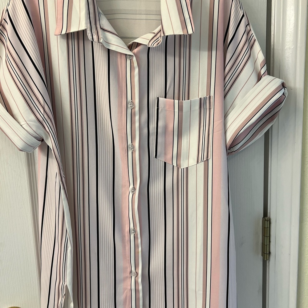 Ladies button front blouse